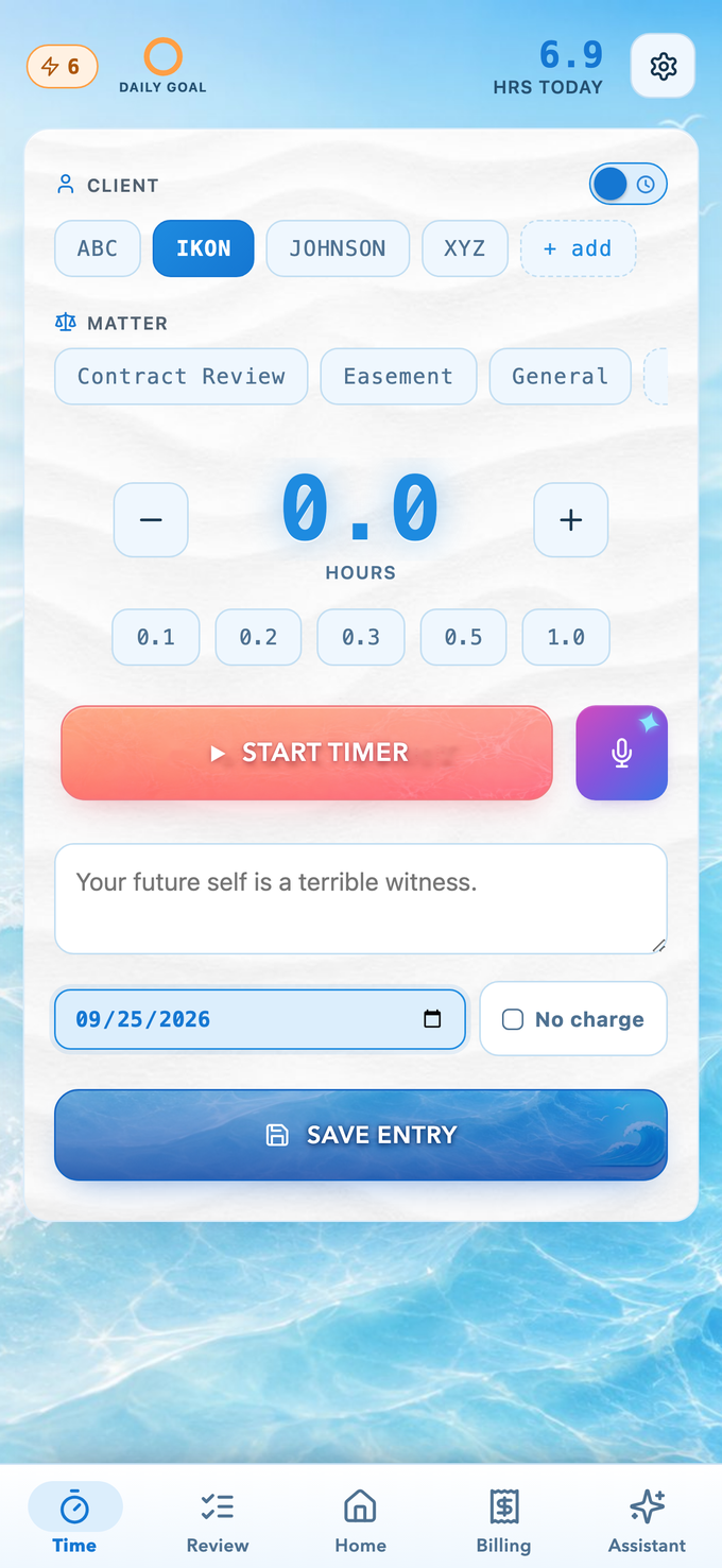 The capture screen in the beach theme: sandy light background with ocean-blue accents