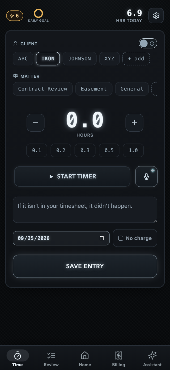 The capture screen in the stealth theme: matte near-black background with muted controls